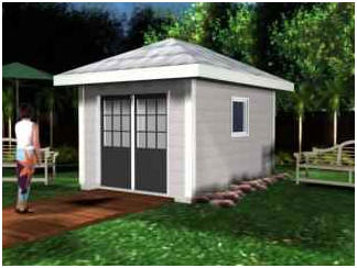 Hip Roof Shed, Cabana or Backyard Studio Plans