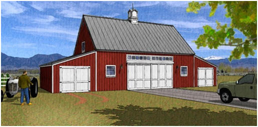 Coach House Style Pole-Barn Plans
