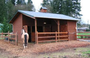 Small Pole-Frame Horse Barn