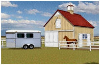 Two-Stall Horse Barn Plans