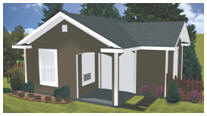 This Backyard Cottage can br your guest room, home office, studio or hobby shop. Get instant download plans.