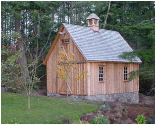    Mini Pole Barn Plans for garages, shops, home offices, hobby barns, studios, sheds and more.