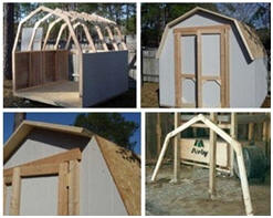 Do it yourself backyard mini-barn building plans from Backyard3.com