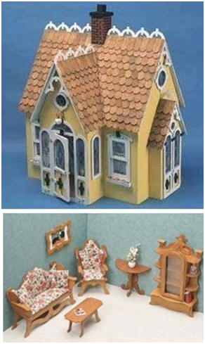 32 different, beautiful Greenleaf dollhouse building kits, dollhouse furniture, accessories and building supplies are for sale at Amazon.com