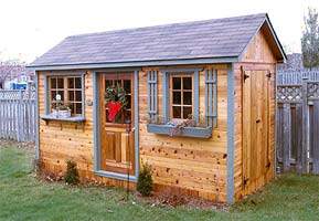 Design Your Own Shed - Visit CabanaVillage.com to use their online shed designer. Then, have them send you building plans or an easy-to-assmble kit. 