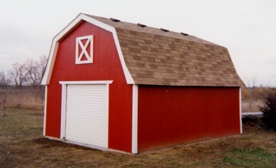 Custom Bonanza Barn with Loft and Overhead Garage Door - Photo by Daryl Dahl