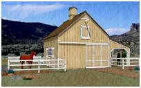 Horse Barn with Loafing Shed