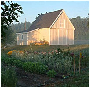 Learn how a Michigan market gardener built this little all-purpose barn himself, from plans by architect Don Berg.